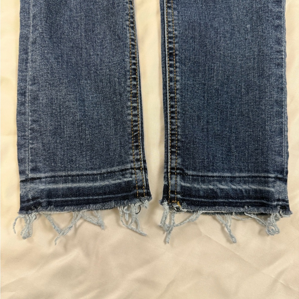 rag & bone Low Rise Ankle Skinny Jeans 27 Medium Wash Frayed Hem - Picture 13 of 13